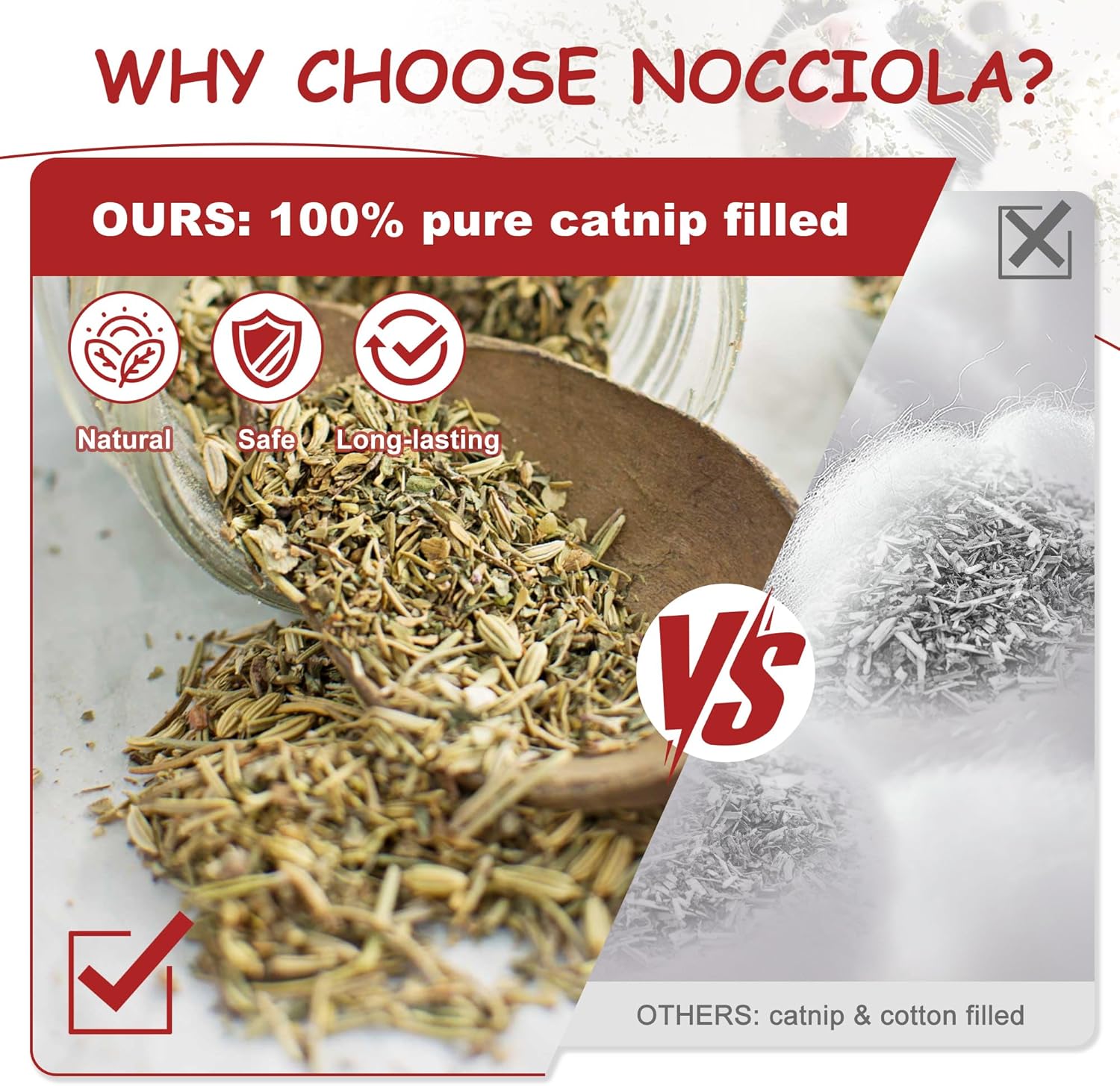 3 Pack Catnip Toys for Cats, Funny Cat Toys Filled with 100% Pure Organic Catnip, Safe Kitten Teething Chew and Kicker Toys, Stress Relieving Fun for Indoor Cats,red