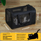 Cat Carrier Bag,Soft-Sided Pet Carriers for Dogs with 4-Sided Mesh,Airline Approved Cat Transport Carrier for Small&Medium Cats Kitten Puppy Up to 15Lb,Collapsible Cat Travel Carrier
