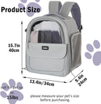 Cat Backpack Carrier for Large Cats up to 15lbs Pet Travel Backpack with Transparent Window Mesh Ventilated Portable Dog Cat Bag for Outdoor Hiking Mochila para Gatos transportadora mascota