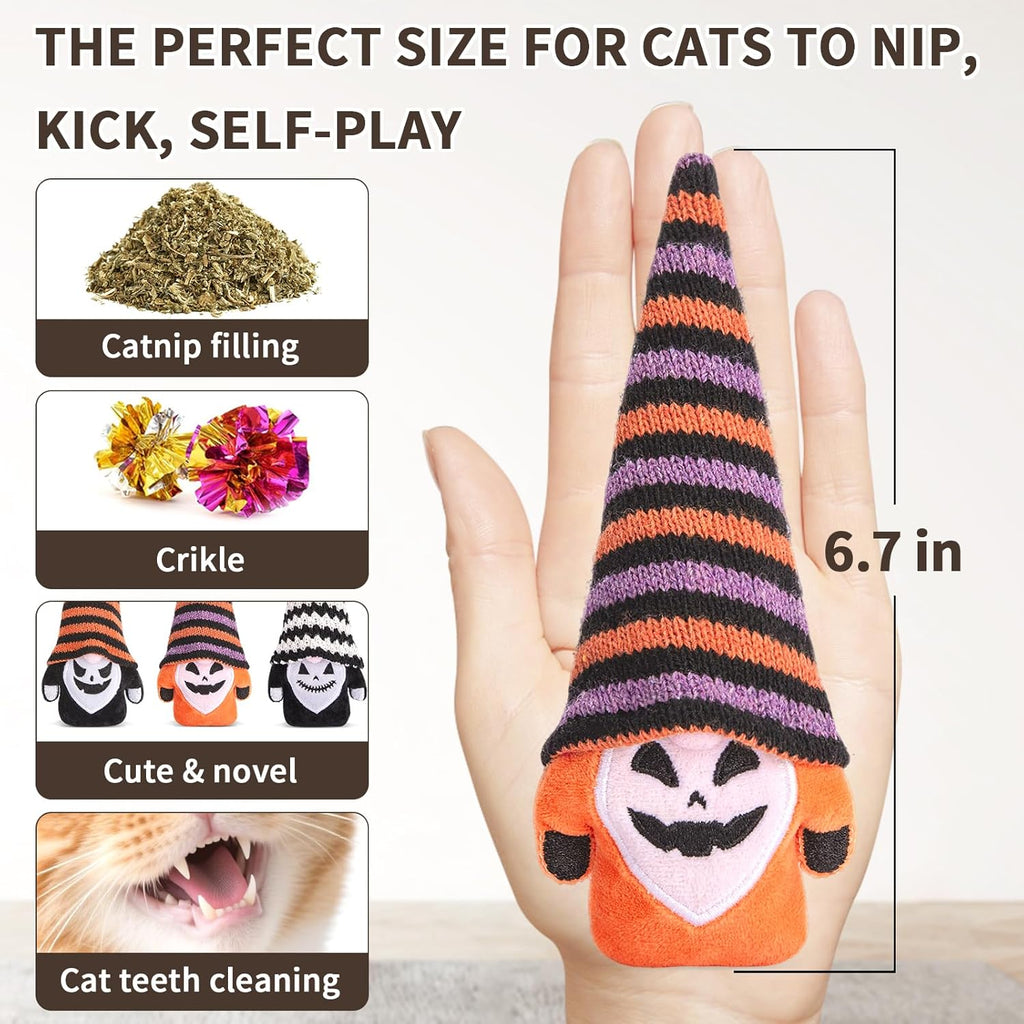 Christmas Cat Toys, Xmas Catnip Toys for Indoor Kitten Kitty, Safe Kitten Teeth Cleaning Toy, Interactive Cat Chew Kitty Kicker Toy Santa Claus (Copy)
