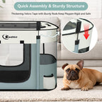 Dog Cat Playpen, Pet Puppy Portable Playpens for Outdoor Travel Crate, Indoor After Surgery Use, Foldable Dog Kennel Tent for Rabbit or Small Animals and Tent Stakes