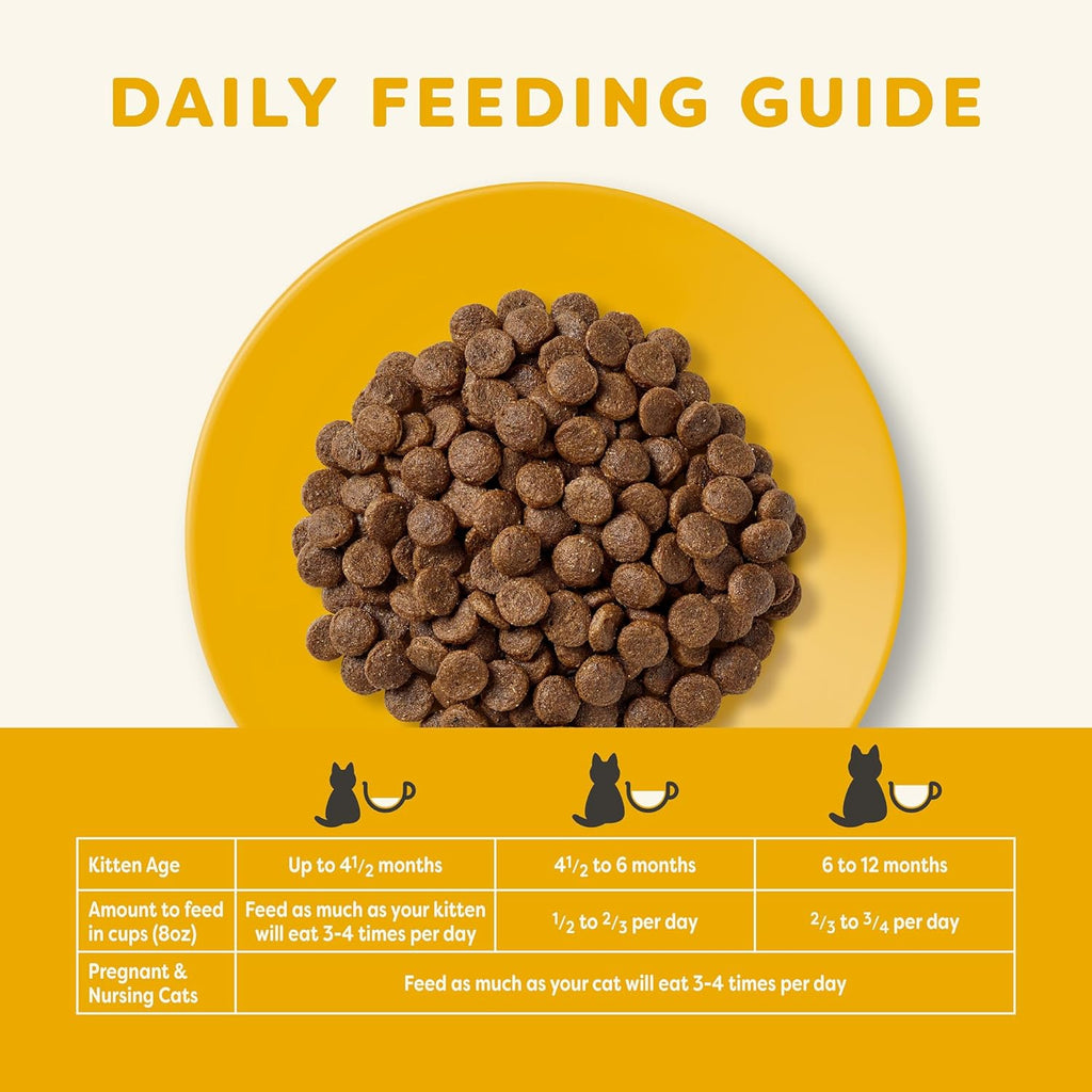 Complete Dry Kitten Food, Grain-Free, Limited and Natural Ingredients, Added Vitamins & Minerals, High Protein, Supports Digestion, Chicken Recipe (4 Pound Bag)