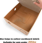 Cat Scratcher, Wide Cat Scratch Pad with Box, 5 Pack, XL Reversible Scratcher Cardboard for Indoor Cats, 17x13x5'' Kitty Bed Scratching Board with Catnip, Convenient Replacement Hole Design
