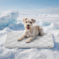 Cooling Mat for Medium Dogs, Q-Max>0.5 Thin Breathable Cold Crate Pad for Pet, Portable Washable Kennel Bed for Summer Active Dog with Chill Cool Soothing Fabric to Rapid Cooling, 29x18, Grey