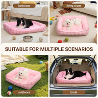 Orthopedic Cuddler Bed for Dogs & Cats (Pink)