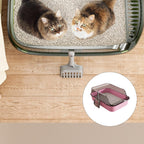Semi-Enclosed Toilet,Anti-Spill Design,Thickened Structure Odor Blocking, Simple Pet Litter Box,High Side Anti-Splashing, Semi-Enclosed Removable Cats Litter Boxes, Easy to-Clean