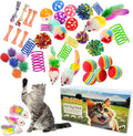46 PCS Cat Toys for Indoor Cats, Kitten Toys with Cat Spring Toy, Mint Catnip with Crinkle Mouse Ball for Indoor Cats Kittens Exercise