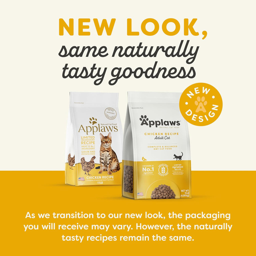 Complete Dry Cat Food, Grain-Free, Limited Ingredient with Added Vitamins & Minerals, Protein, Supports Digestion, Chicken (11 Pound Bag)