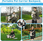 Dog Cat Carrier Front Chest Backpack, Hands Free Cross Shoulder Sling Bag with Padded Bottom & Safety Strap for Puppy Kitten Travel Hiking and Outdoor Use