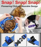 Cat Harness and Leash for Walking Escape Proof Soft Adjustable Cat Leash Breathable Comfortable Vest Easy to Wear Kitten Harness for Outdoor Travel Blue