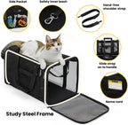 Cat Carrier Bag,Soft-Sided Pet Carriers for Dogs with 4-Sided Mesh,Airline Approved Cat Transport Carrier for Small&Medium Cats Kitten Puppy Up to 15Lb,Collapsible Cat Travel Carrier