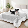 Cooling Blanket for Large Dogs - Breathable Air-Core Fill Lightweight Pet Mat, Soft Cold Blanket Washable for Summer, Grey, 50"x60"
