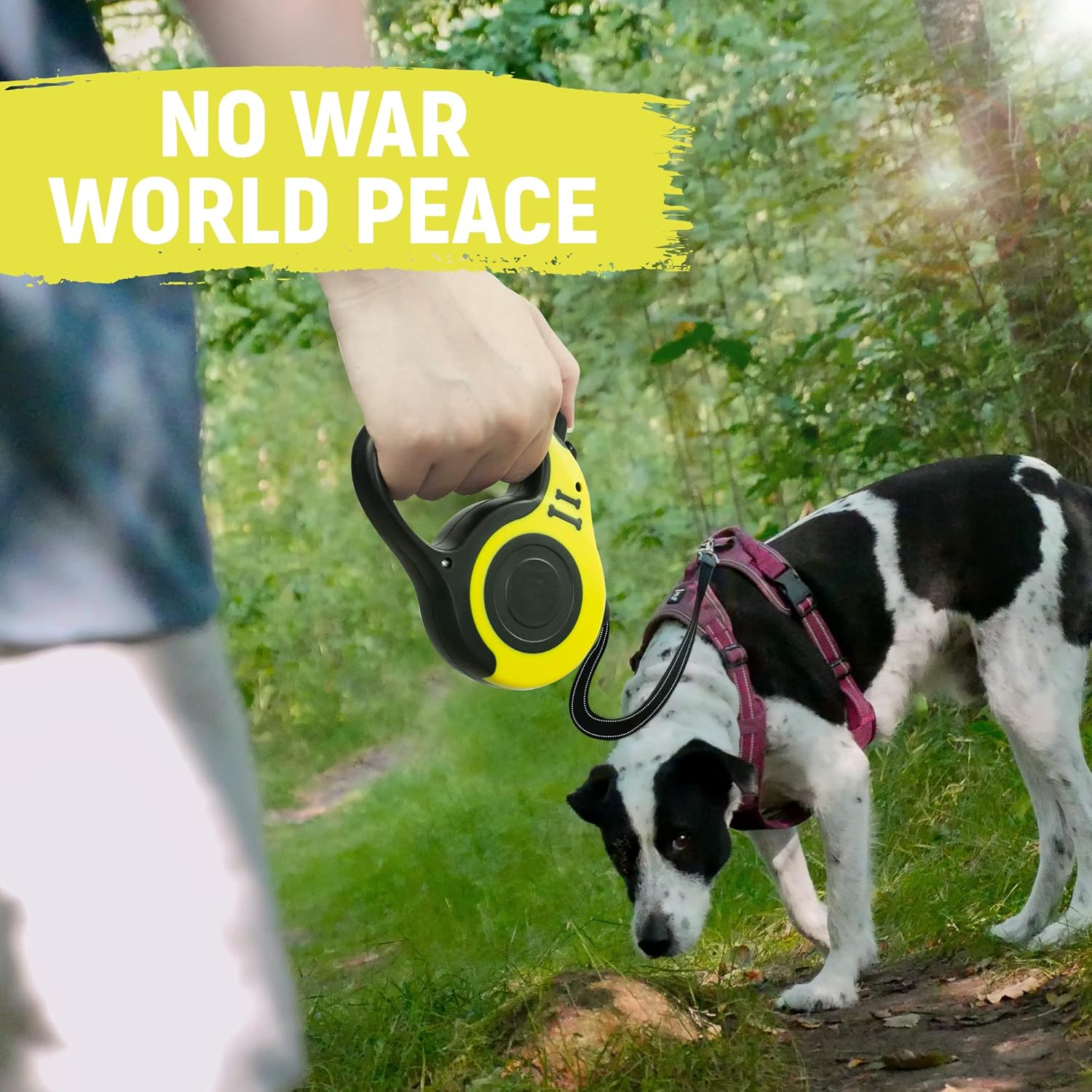 Dog Leash Automatic Telescopic Tractor Dog Tape, Pet Tape 10/16 FT Durable and Convenient, with Folding Bowl, Dispenser, Rubbish Bags, Suitable for Small and Medium Dogs