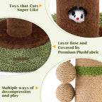 Cat Scratching Post for Indoor Cats and Kitten - 35.43" Tall Cat Scratching Post with Sisal Rope,Palm Tree Cat Scratch Post with Hanging Ball