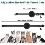 Cute Cat Collar Airtag Breakaway Reflective Kitten Collar with Bell for Apple Air Tag Holder Bell Nylon Silicone Collar for Cats (No AirTag)
