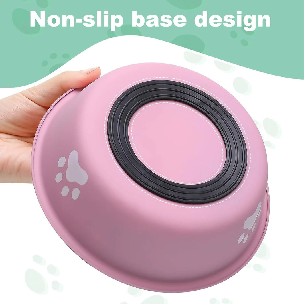 Stainless Steel Dog Bowl with Non-Slip Base