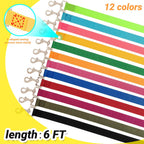 12 Pcs Dog Leashes for Small Medium Large Dogs, 6FT Lead Short Dog Leash with Swivel Hook for Walking, Training, Hiking, Rescues, Grooming, Shelter, Outdoor