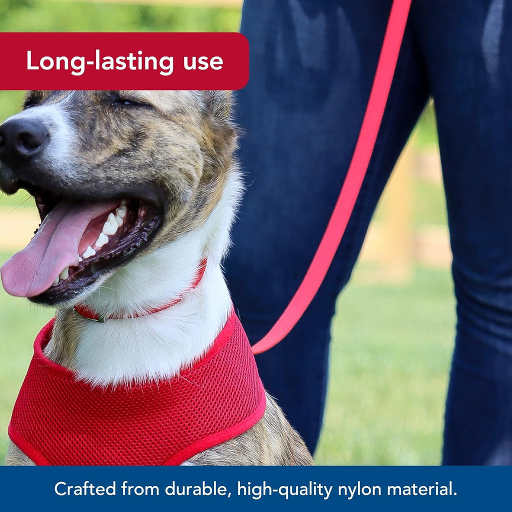 Pet Single-Ply Dog Leash - Sturdy Pet Leash - Comfortable & Stylish - Resists Fraying - Vibrant & Fade-Resistant Color - Neon Pink