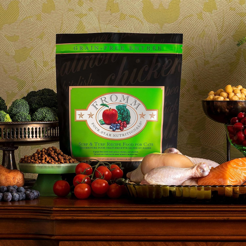 Nutritionals Surf & Turf Cat Food - Premium Dry Cat Food - Salmon Recipe - 4 lb