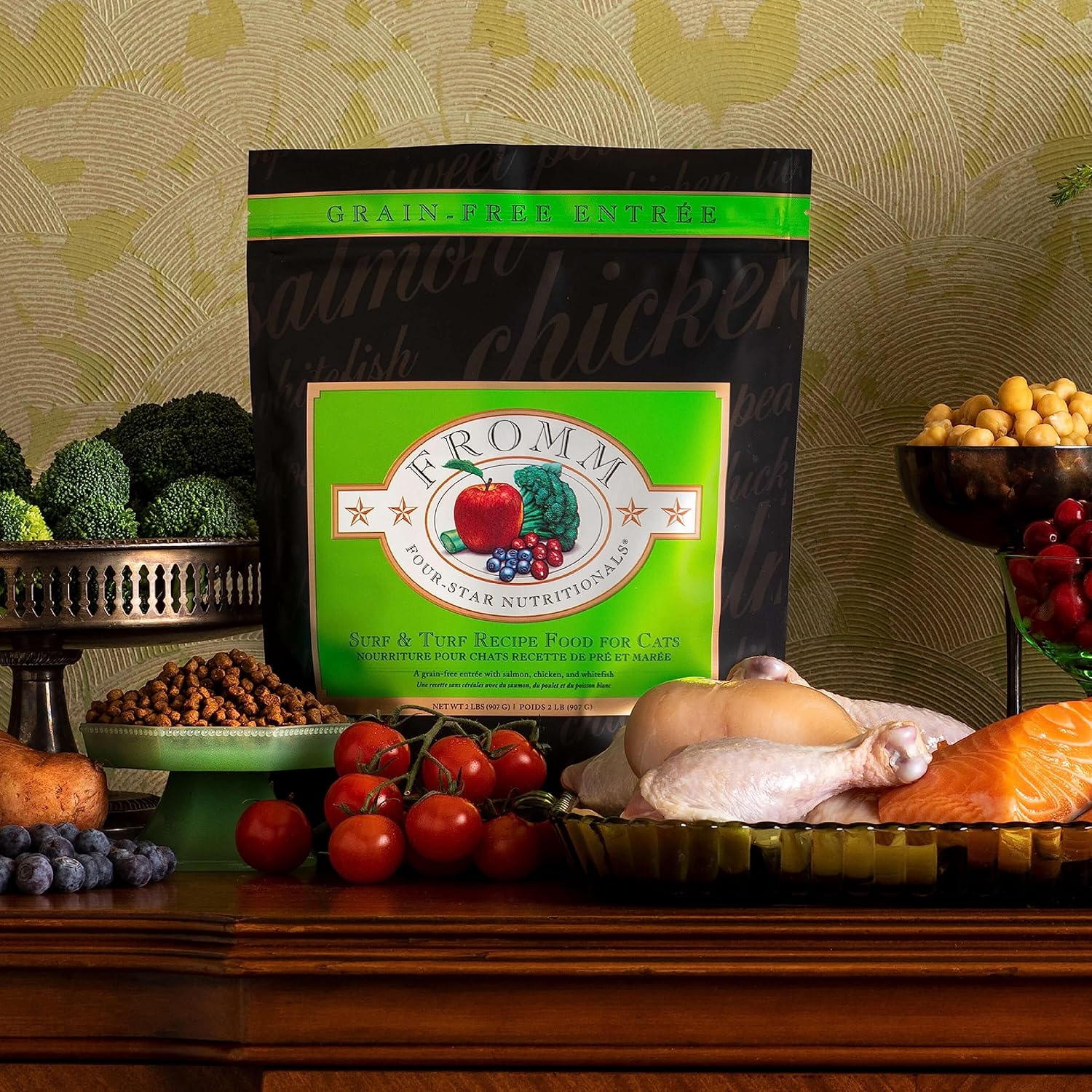 Nutritionals Surf & Turf Cat Food - Premium Dry Cat Food - Salmon Recipe - 4 lb