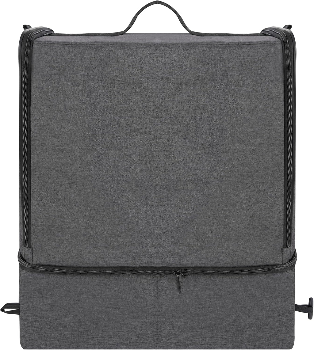Portable Cat Travel Litter Box with Zipped Waterproof Bag,No Collapse with Hard Base Insert at Bottom, No Leakage, No Smell, Easy to Carry, Easy to Use in Hotels, Car Black
