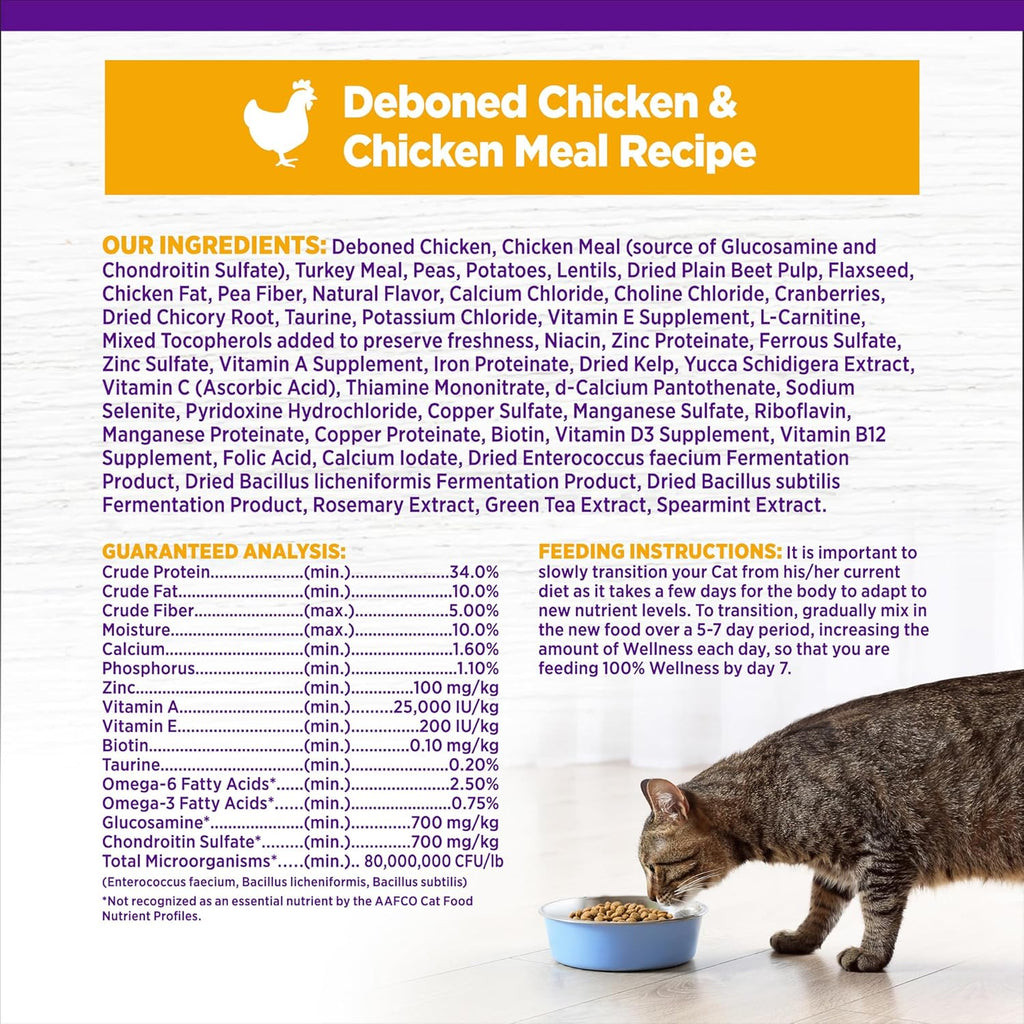 Complete Health Adult Dry Cat Food for Indoor Cats, Grain Free, Natural, Chicken & Chicken Meal