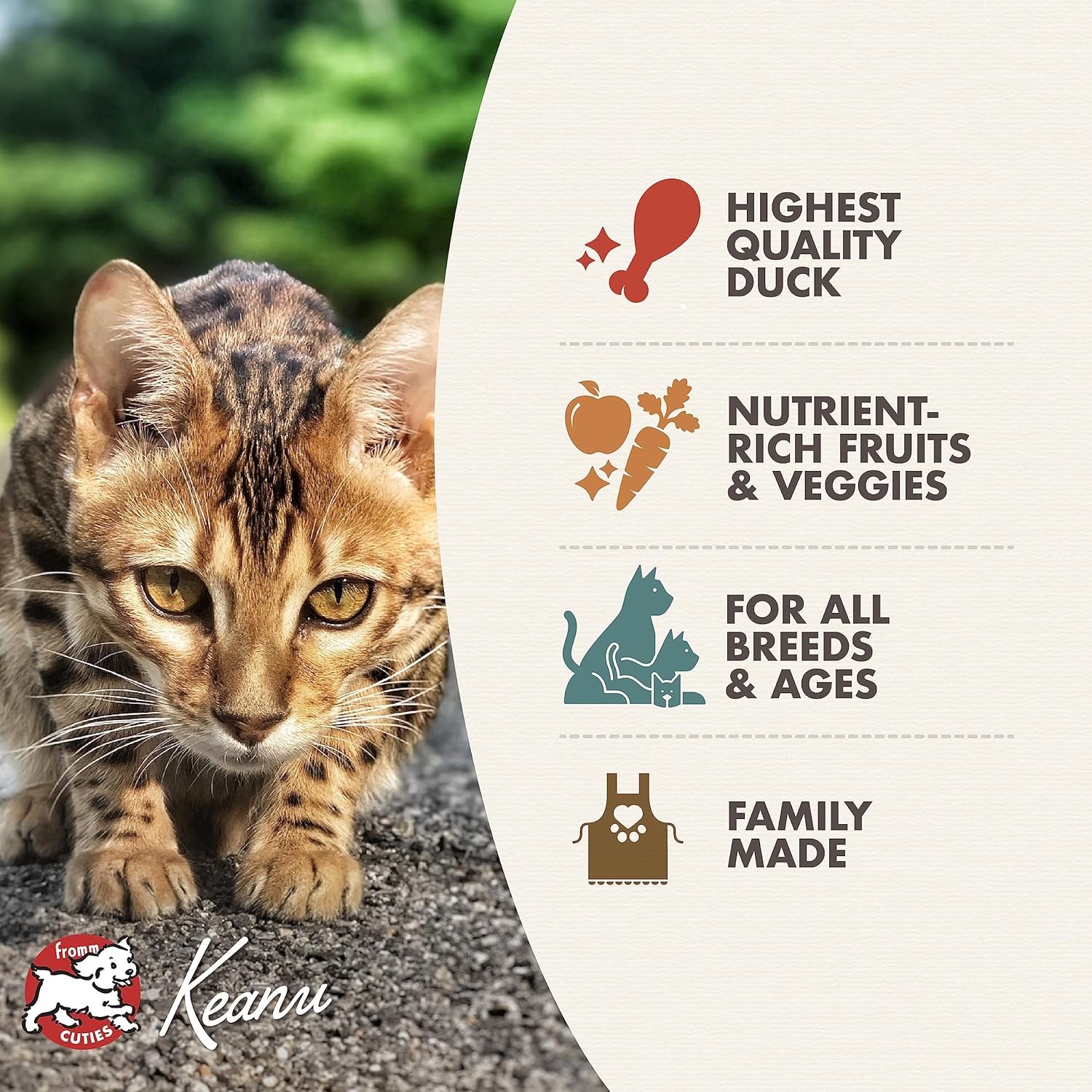 Nutritionals Duck A La Veg Cat Food - Premium Dry Cat Food - Duck Recipe - 4 lb