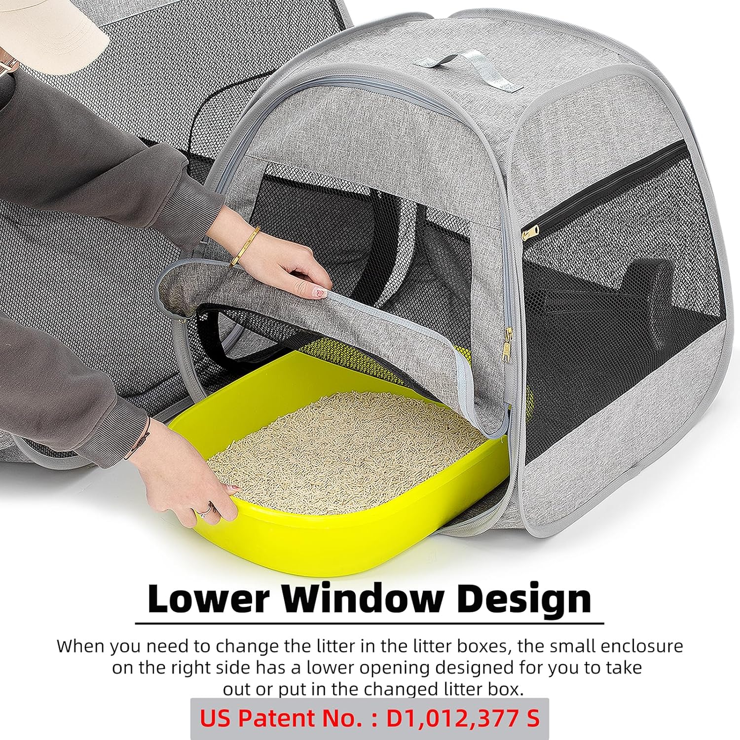 Portable Cat Playpen, Trapezoidal Design for Better Standing, Foldable Pet Tent for Indoor and Outdoor Use of Kitten and Puppy, Dog Play Enclosure, Cat Houses & Condos