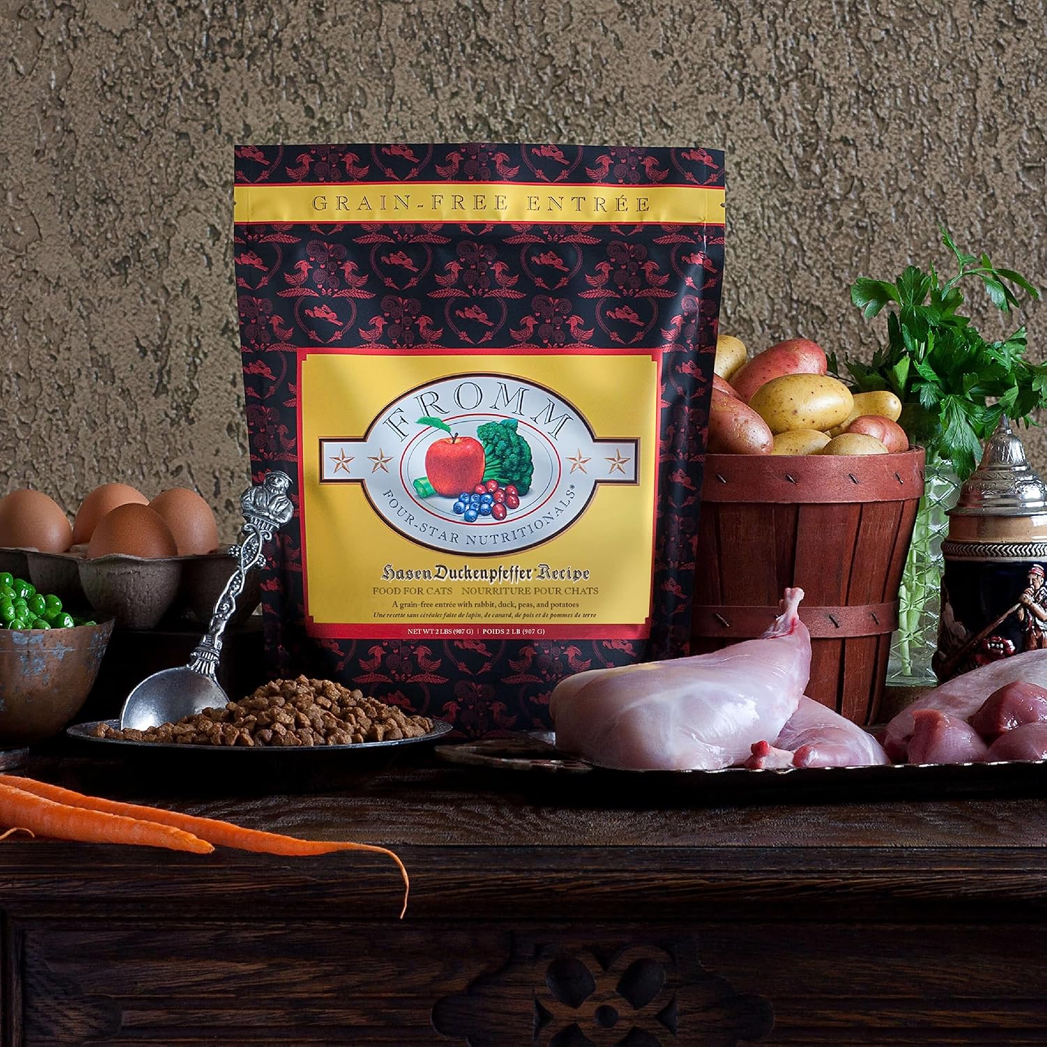 Nutritionals Hasen Duckenpfeffer Cat Food - Premium Dry Cat Food - Rabbit Recipe - 4 lb