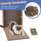 Cat Scratcher, Wide Cat Scratch Pad with Box, 5 Pack, XL Reversible Scratcher Cardboard for Indoor Cats, 17x13x5'' Kitty Bed Scratching Board with Catnip, Convenient Replacement Hole Design