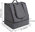 Portable Cat Travel Litter Box with Zipped Waterproof Bag,No Collapse with Hard Base Insert at Bottom, No Leakage, No Smell, Easy to Carry, Easy to Use in Hotels, Car Black