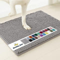 Super Absorbent Door Mat Indoor, Microfiber Quick Dry Chenille Entryway Rug, Non-Slip Front Door Mat, Indoor Mats for Entryway, Machine Washable Pet Rug, Grey 30"x19"