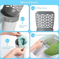 3-in-1 Cat Litter Scoop with Integrated Waste Bin & Bag Dispenser