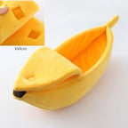 Creative Banana Shape Dog Cat Bed, Cute Banana Puppy Pad Kennel Warm and Soft Pet Cat Supplies Kitten Puppy Bed