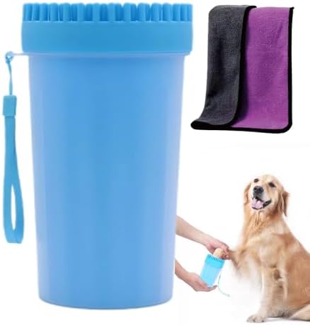 MudBuster Portable Dog Paw Cleaner, Medium, Blue - Premium Quality Pet Supplies and Accessories