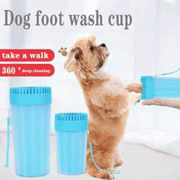 Portable Dog Paw Cleaner Cup (Medium, Blue)
