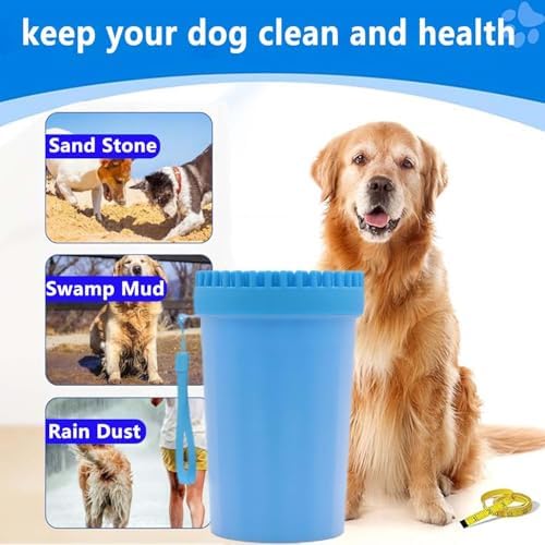 MudBuster Portable Dog Paw Cleaner, Medium, Blue - Premium Quality Pet Supplies and Accessories