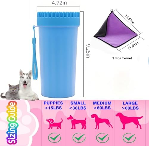 MudBuster Portable Dog Paw Cleaner, Medium, Blue - Premium Quality Pet Supplies and Accessories