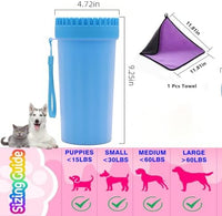 Portable Dog Paw Cleaner Cup (Medium, Blue)