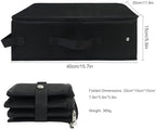 Foldable Cat Travel Litter Box, Portable Cat Litter Box with Zipped Lid, Waterproof Metarial, Easy to Carry, No Smell, Leak-Proof, for Car Hotel and Outdoor (Black)
