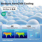 Cooling Blanket for Small Dogs with Breathable Air-Core Fill Q-MAX>0.4 - Dog Cooling Mat Soft, Lightweight Pet Cat Throw Cold Blanket Washable for Summer, Arctic Blue, 25x35