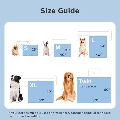 Cooling Blanket for Small Dogs with Breathable Air-Core Fill Q-MAX>0.4 - Dog Cooling Mat Soft, Lightweight Pet Cat Throw Cold Blanket Washable for Summer, Arctic Blue, 25x35