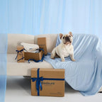 Cooling Blanket for Small Dogs with Breathable Air-Core Fill Q-MAX>0.4 - Dog Cooling Mat Soft, Lightweight Pet Cat Throw Cold Blanket Washable for Summer, Arctic Blue, 25x35