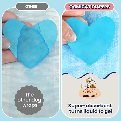 Disposable Dog Diapers Male M, Breathable Male Dog Wraps with Color Change Strip, Durable Belly Bands for Male Dogs Medium Breeds
