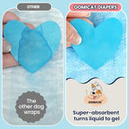 Disposable Dog Diapers Male M, Breathable Male Dog Wraps with Color Change Strip, Durable Belly Bands for Male Dogs Medium Breeds