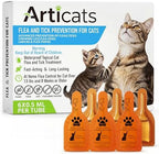 Flea and Tick Prevention for Cats & Kittens, Topical Cat Flea and Tick Treatment – Fast-Acting & Long-Lasting 6-Dose Supply