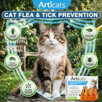Flea and Tick Prevention for Cats & Kittens, Topical Cat Flea and Tick Treatment – Fast-Acting & Long-Lasting 6-Dose Supply