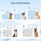 Premium Cooling Blanket for Large Dogs - Q-MAX>0.5 Breathable Washable Dog Cooling Mat, Travel Soft Pet Summer Essentials, Blue, 40"x50"