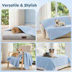 Premium Cooling Blanket for Large Dogs - Q-MAX>0.5 Breathable Washable Dog Cooling Mat, Travel Soft Pet Summer Essentials, Blue, 40"x50"