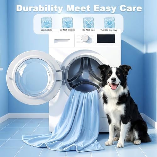 Cooling Blanket for Medium Dogs - Breathable Air-Core Fill Lightweight Pet Mat, Soft Cold Blanket Washable for Summer, Grey, 30"x40"